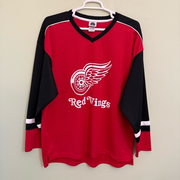 NHL red wings jersey Red and Black size 2XL hockey Detroit - Picture 1 of 12